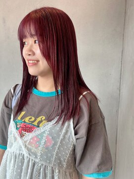 ラヴィズム 長岡店(LUVISM) ミルクティーベージュダブルカラーインナーカラー新潟長岡宮関