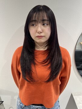 ラミエバイメルト 下北沢(lamie by melt) レイヤーカットロングウルフシースルーバング透明感カラー