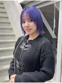 鮮やかパープルハイトーンボブ【群馬/太田】