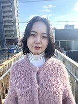 スリーヌーン(THREE noon)&nbsp;ボブ×ハイライトカラー