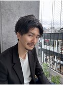 スパイキーショートニュアンスパーマスペインカールメンズ北千住