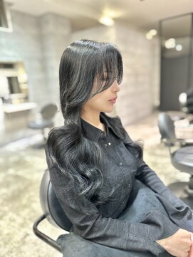 アクション 心斎橋店(ACTION) 20代30代レイヤーカット　韓国ヘア　アッシュグレー　髪質改善
