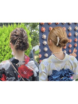 七五三・訪問着お電話下さい◎【浴衣着付け+お任せヘアアレンジ\11000/60分】思い出に彩りを☆[学芸大学]