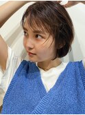 ミニウルフ/外ハネボブ/ワイドバング/前髪/美髪