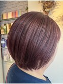 ピンクブラウン　ショート