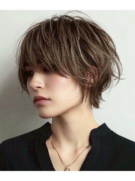 ハーツ(Heart's) ショート×白髪ぼかしハイライト