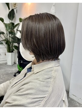 ＊ショートボブ×オリーブベージュ＊