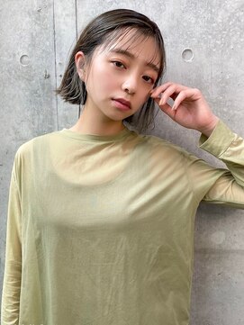 ユアーズヘア 日吉店(youres hair) シースルー 抜け感カラー スーモキーグリーン