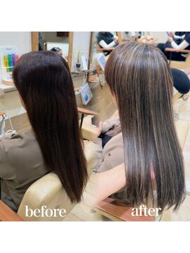 ステラバイケンジ 藤沢(STELLA by KENJE) 【脱白髪染め】白髪ぼかしハイライト40代50代グレージュ