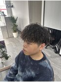 メンズ　ショート　ツイスト　ツイストパーマ　刈り上げ　パーマ