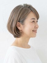 と和×美髪クリニック 巣鴨店&nbsp;大人可愛い小顔ショートボブ◇手入れ楽ちん白髪ぼかしハイライト