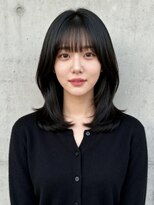 エイチ ウルフカット 大阪梅田(811)&nbsp;レイヤーボブヘアカラーバレイヤージュ50代くるみちゃんヘア