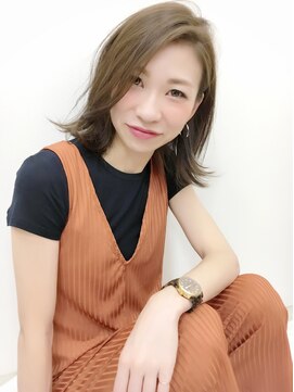 ジュノ イオン鹿児島店(Juno) 外ハネ透け感ミディ