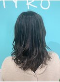 ゆるふわカール ハイライト 濡れ感
