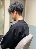 束感カット韓国マッシュスパイラルパーマ前下がりマッシュ