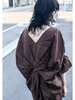 ノード(NODO)&nbsp;セミロングの黒髪ウェーブスタイル♪