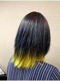 ネイビー×インナーイエロー