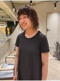 bibito ウルフボブ ウェーブパーマ インナーカラー