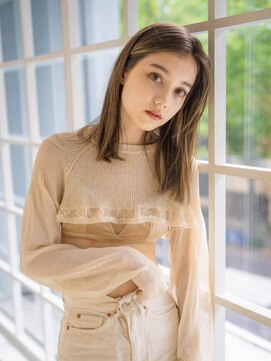 アグ ヘアー ズッカ 竹の塚店(Agu hair zukka) 《Agu hair》モテ髪ミディアム◎サラッとストレートなミディアム