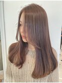 ロング/アッシュベージュ［池袋駅 髪質改善 弱酸性縮毛矯正］