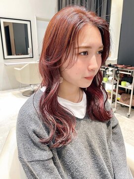 ケーツー あべのキューズモ-ル店(K-two) レイヤーカット*ブリーチ*ダブルカラー*コーラルオレンジカラー