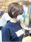 30代、40代/丸みくびれショートボブ×白髪染めハイライト/大宮