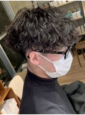 波巻きパーマメンズパーマメンズヘアツーブロックツイストパーマ