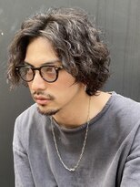 フィフスパーク(fifth PARK) 緩め波巻きスパイラルパーマセンターパートウルフサーフカール