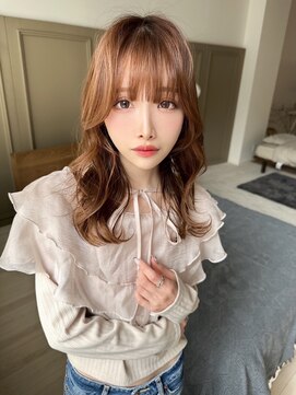アンジェリカ バイ マジョラム(ANGELICA by marjoram) 前髪のぱっつん　ベージュカラー
