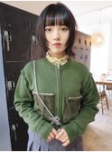 レイヤーボブミニボブぷつっとぱつっとフェイスレイヤー透明感