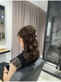 華やかハーフアップ