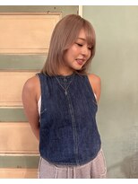 ランプ 代官山(the lamp)&nbsp;ミディアムレイヤーミルクティーベージュ透明感カラー艶カラー