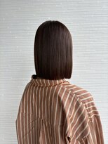 アパートメントヘアー&nbsp;佐賀/艶髪/ミディアムボブ/グレージュ/切りっぱなし