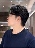 似合わせカット30代40代50センターパート刈り上げマッシュ
