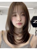 ココアベージュ/オリーブグレー/小顔/黒髪[立川/髪質改善]