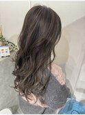 海外レイヤーハイライトカラーグレージュ30代40代白髪ぼかし