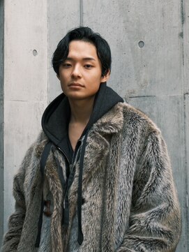 ブークル(boucle) くせ毛髪型　くせ毛センターパート　メンズくせ毛