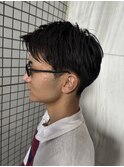 ツーブロック×束感ビジネスショート