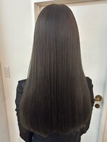 ユニバイリサ 天神大名店(uni by risa) ダークブラウン ストレート 髪質改善トリートメント ロング