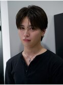 メンズ縮毛矯正髪質改善シースルーセンターパート韓流ヘア