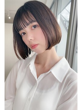 トップシェイプ(TOP SHAPE) シースルーバング大人ミニボブ艶ストレート