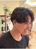 ●田中碧風刈り上げツイストスパイラルパーマ