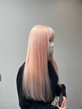 エミーバイモアムー(Emmie byMoremuu) 【青木　淳】ハイトーンコーラルピンク/リタッチブリーチ