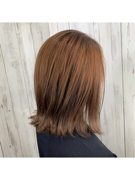 アンダーバーホワイト 南海難波店(_WHITE) ボブ＋オレンジベージュ