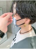 ゆるいパーマ、ニュアンスパーマ、マッシュショート