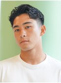 アップバング × リバースパーマ