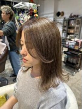 30代40代50代白髪ぼかしハイライト/アッシュベージュ