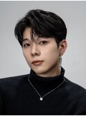 韓国マッシュセンターパートダウンパーマニュアンスパーマウルフ