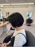 >黒髪にも似合うショートボブ<