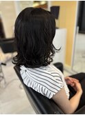 黒髪パーマ